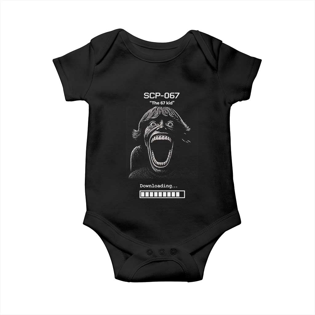 SCP 67 Mason The 6 7 Kid Meme Baby Onesie Six Seven Boy Horror Edit - Wonder Print Shop