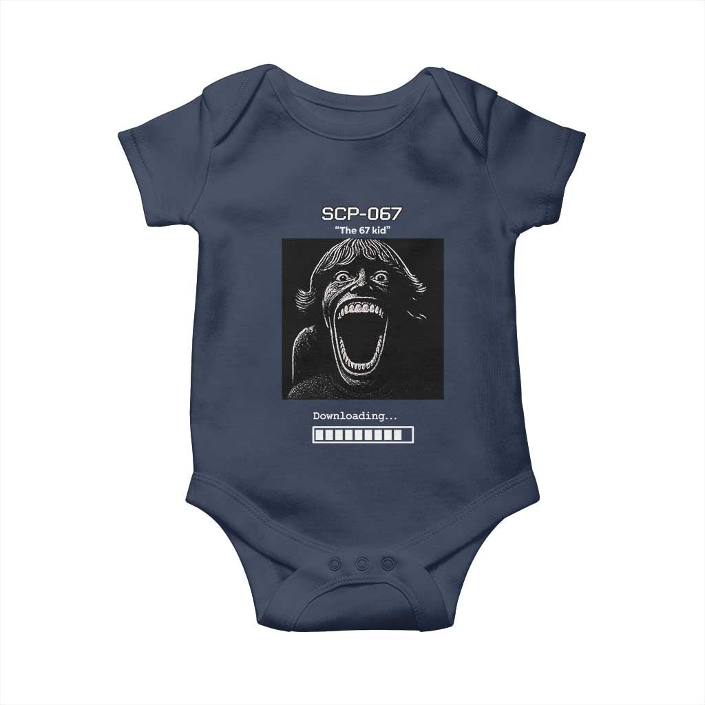 SCP 67 Mason The 6 7 Kid Meme Baby Onesie Six Seven Boy Horror Edit - Wonder Print Shop