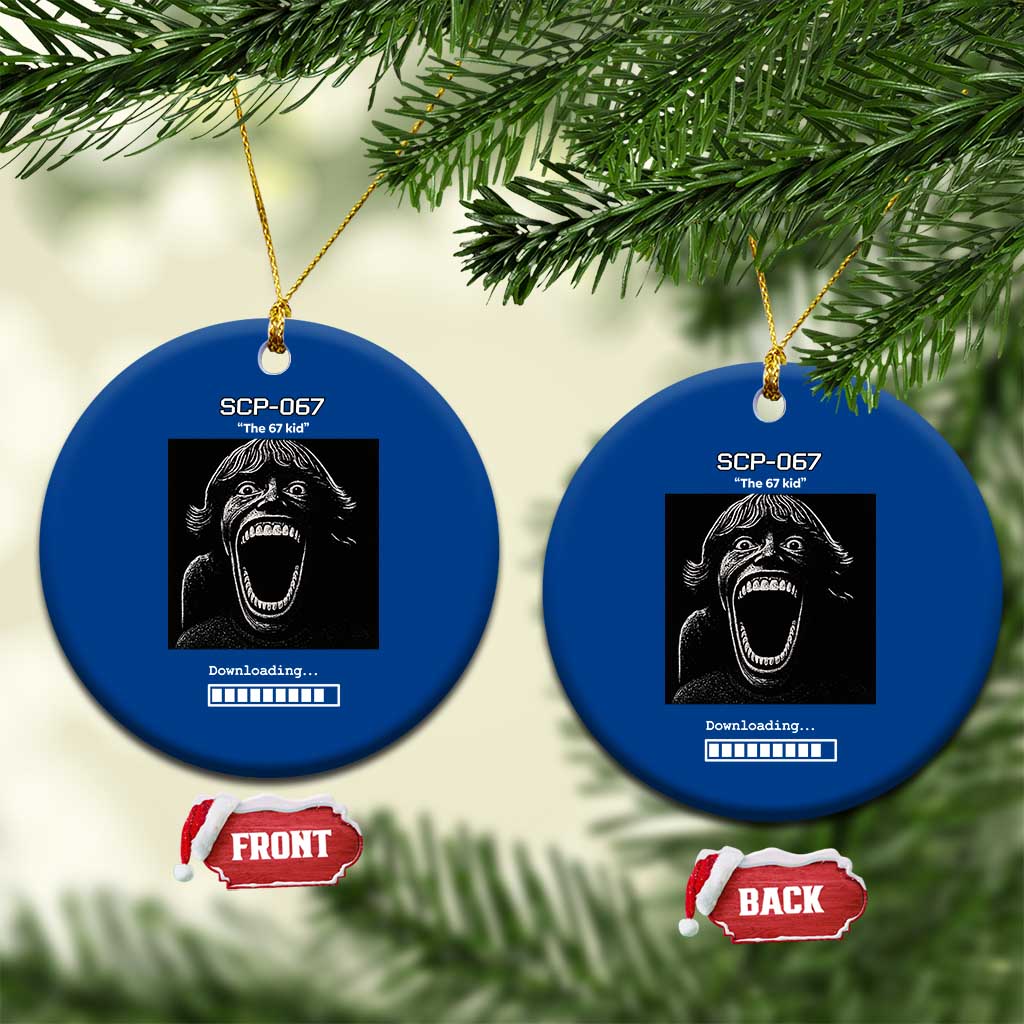 SCP 67 Mason The 6 7 Kid Meme Ceramic Ornament Six Seven Boy Horror Edit - Wonder Print Shop