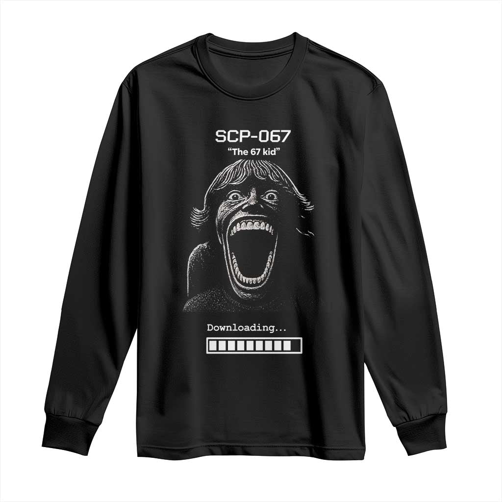 SCP 67 Mason The 6 7 Kid Meme Long Sleeve Shirt Six Seven Boy Horror Edit - Wonder Print Shop