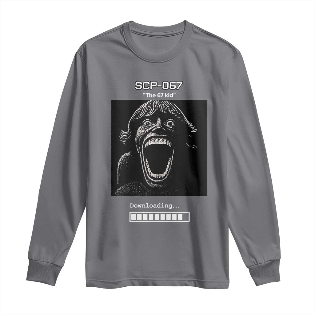 SCP 67 Mason The 6 7 Kid Meme Long Sleeve Shirt Six Seven Boy Horror Edit - Wonder Print Shop