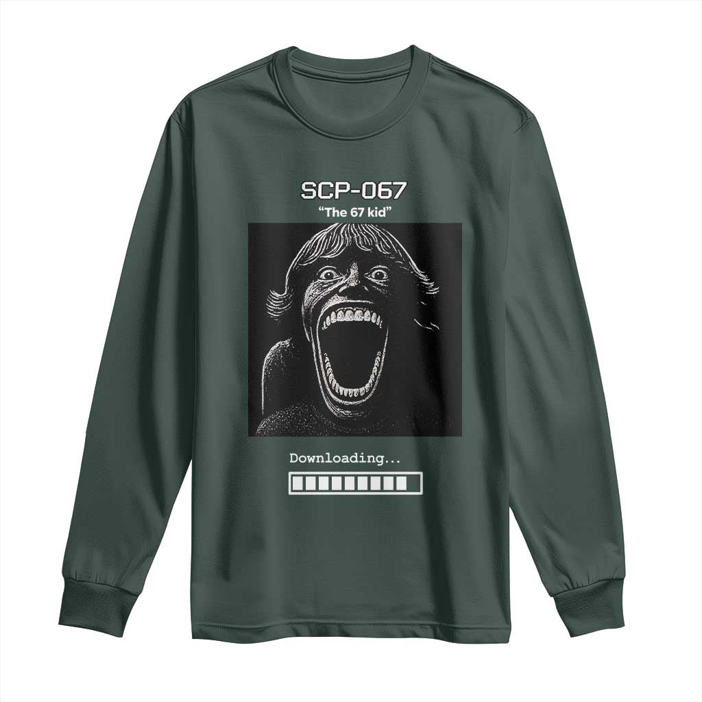 SCP 67 Mason The 6 7 Kid Meme Long Sleeve Shirt Six Seven Boy Horror Edit - Wonder Print Shop