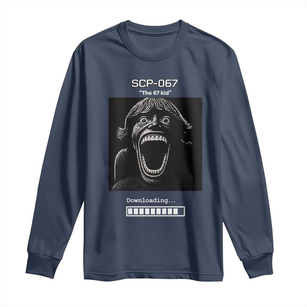 SCP 67 Mason The 6 7 Kid Meme Long Sleeve Shirt Six Seven Boy Horror Edit - Wonder Print Shop