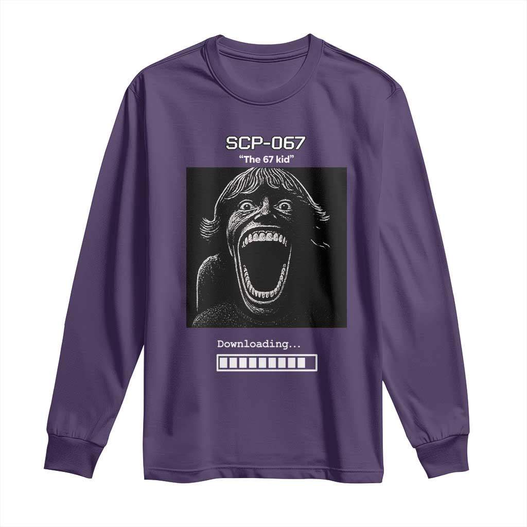 SCP 67 Mason The 6 7 Kid Meme Long Sleeve Shirt Six Seven Boy Horror Edit - Wonder Print Shop