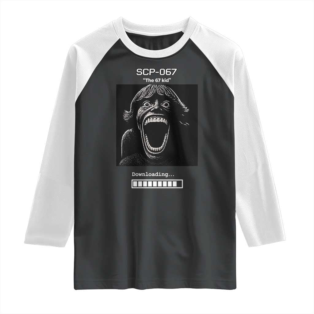 SCP 67 Mason The 6 7 Kid Meme Raglan Shirt Six Seven Boy Horror Edit - Wonder Print Shop