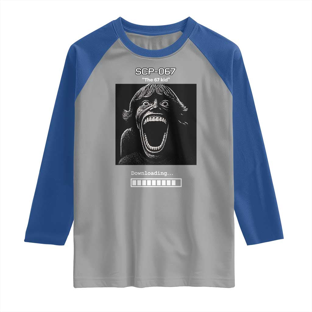 SCP 67 Mason The 6 7 Kid Meme Raglan Shirt Six Seven Boy Horror Edit - Wonder Print Shop