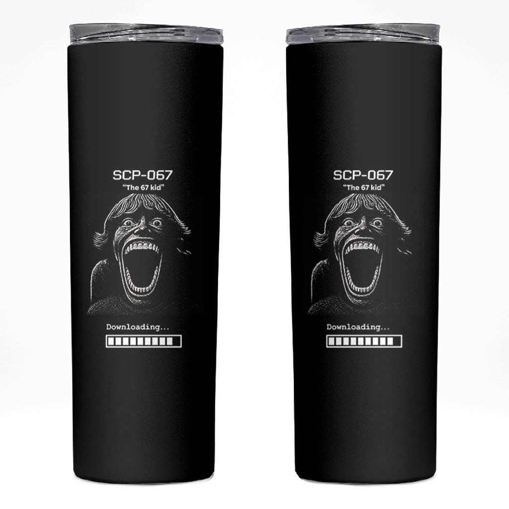 SCP 67 Mason The 6 7 Kid Meme Skinny Tumbler Six Seven Boy Horror Edit - Wonder Print Shop