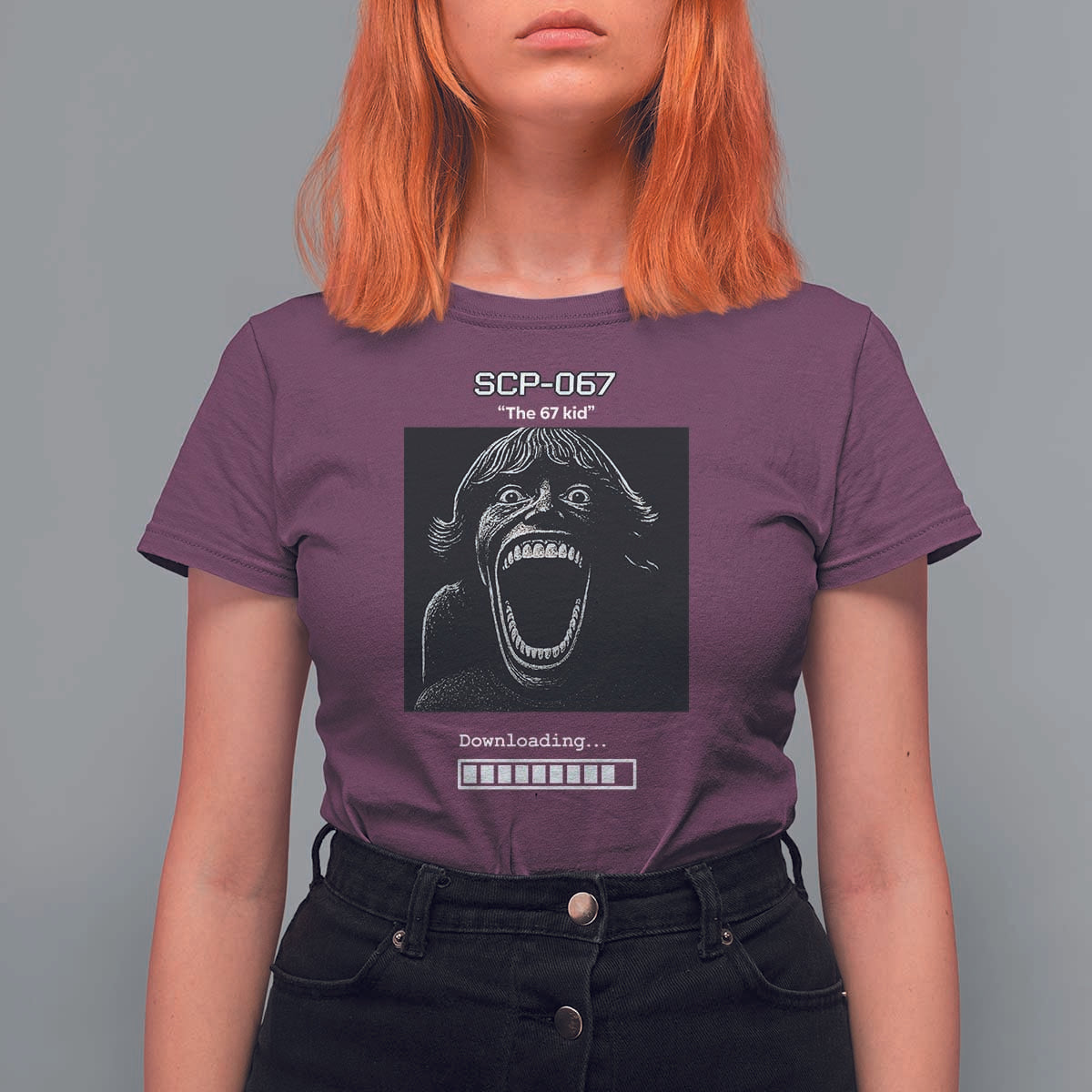 SCP 67 Mason The 6 7 Kid Meme T Shirt For Women Six Seven Boy Horror Edit - Wonder Print Shop