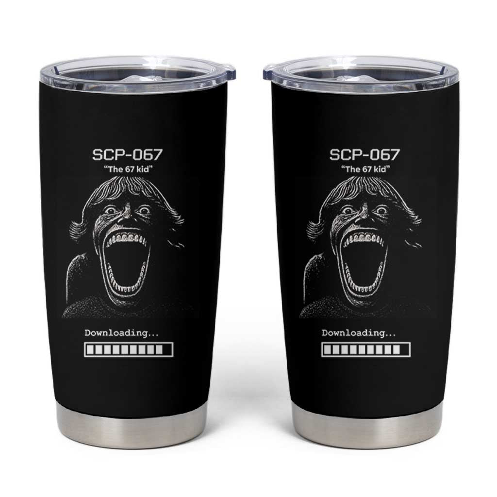 SCP 67 Mason The 6 7 Kid Meme Tumbler Cup Six Seven Boy Horror Edit - Wonder Print Shop