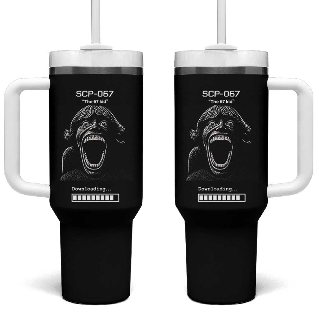 SCP 67 Mason The 6 7 Kid Meme Tumbler With Handle Six Seven Boy Horror Edit - Wonder Print Shop