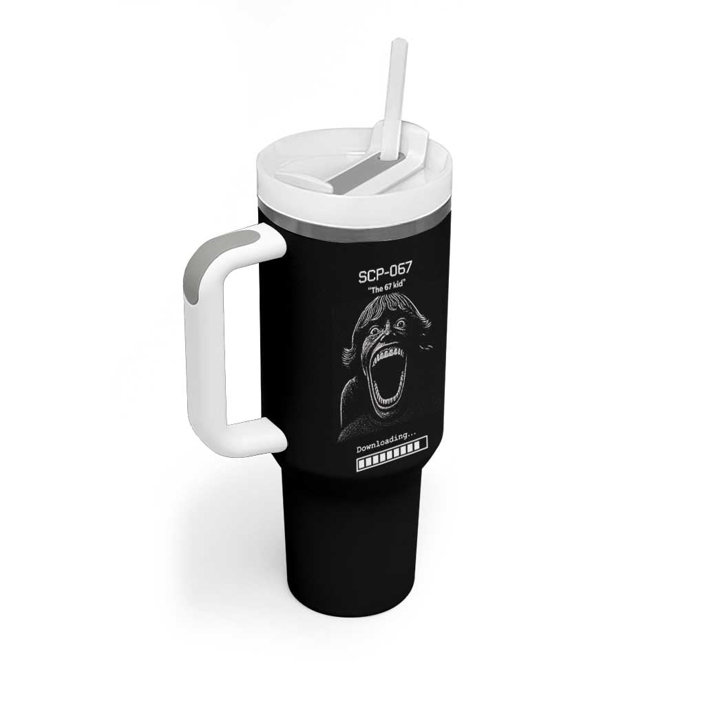 SCP 67 Mason The 6 7 Kid Meme Tumbler With Handle Six Seven Boy Horror Edit - Wonder Print Shop