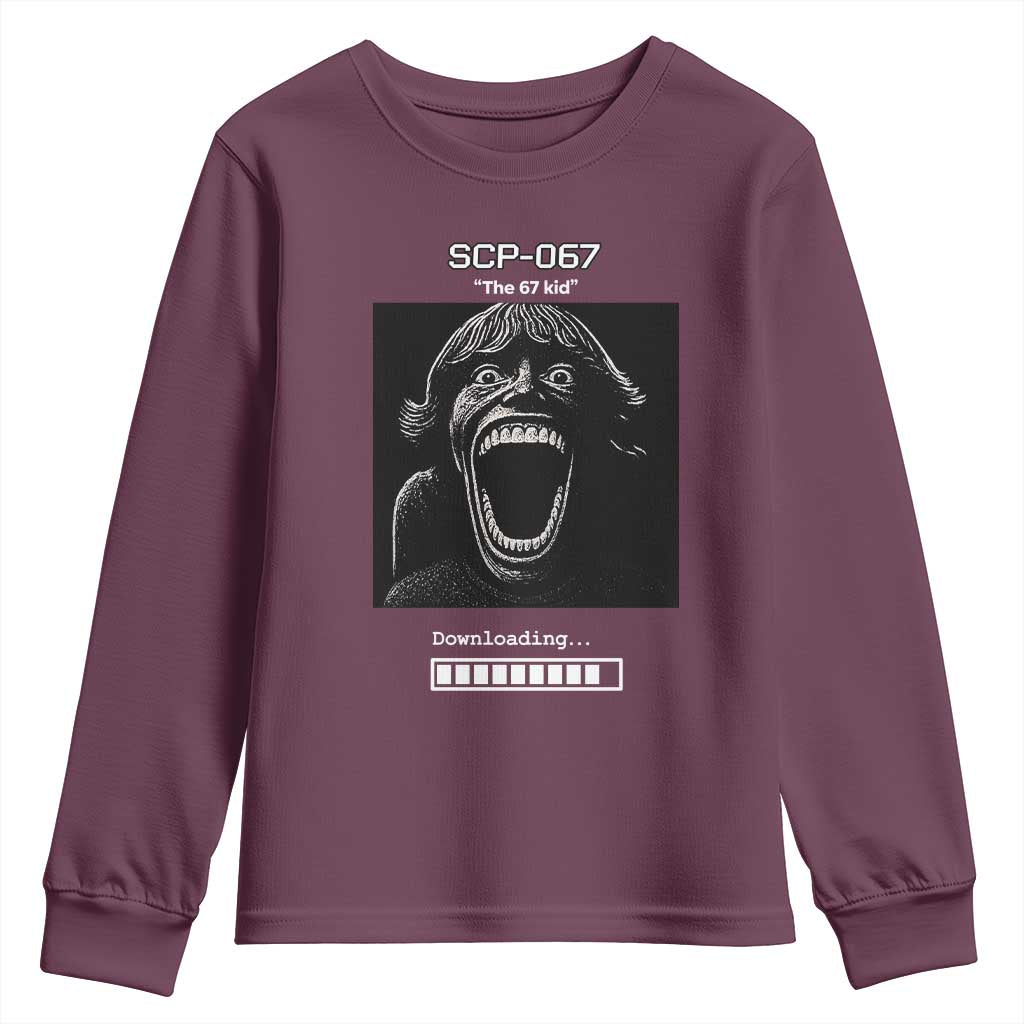 SCP 67 Mason The 6 7 Kid Meme Youth Sweatshirt Six Seven Boy Horror Edit - Wonder Print Shop