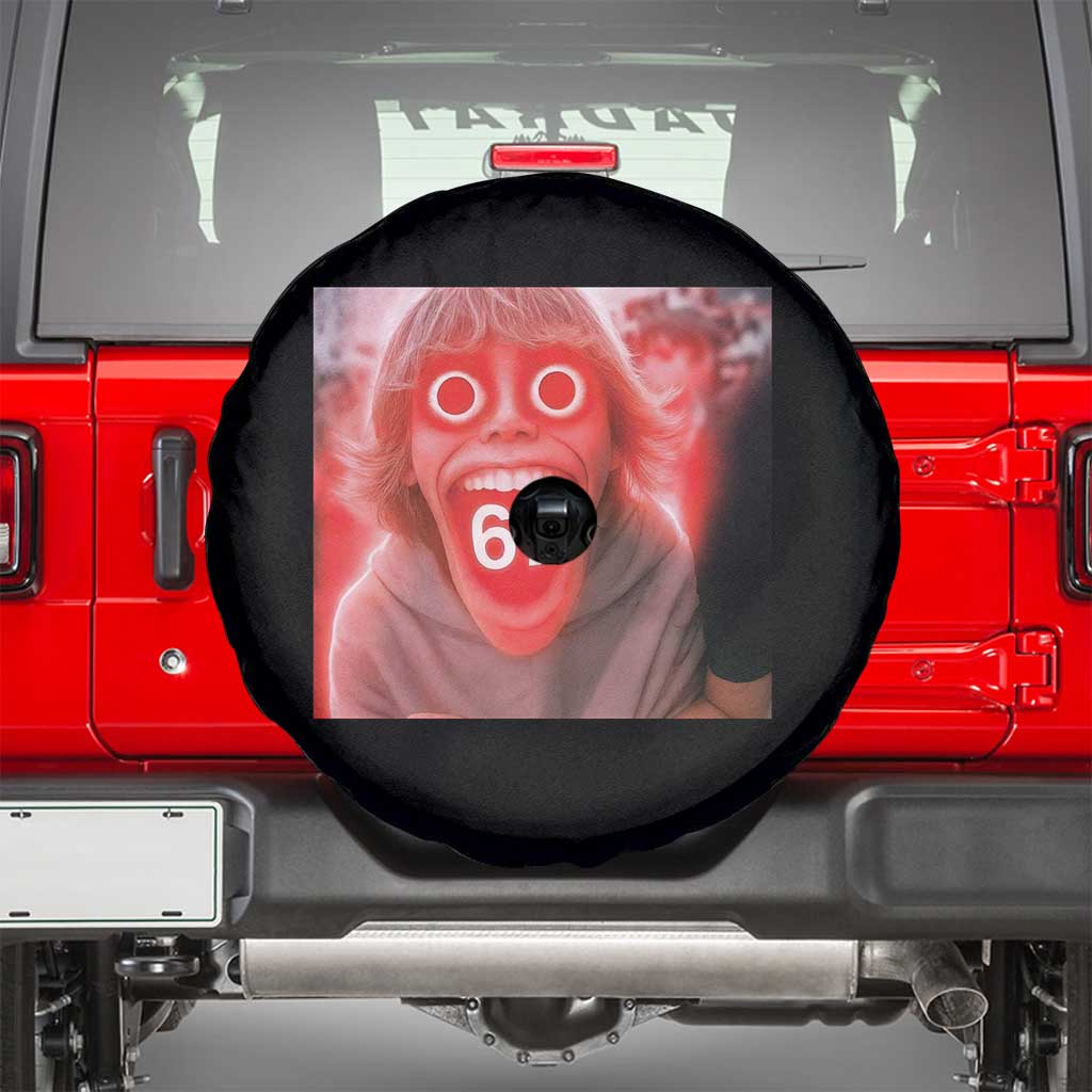 67 Mason Kid Glitchcore Graphic Spare Tire Cover Screaming Boy Six Seven Viral Meme Devil Edit - Wonder Print Shop