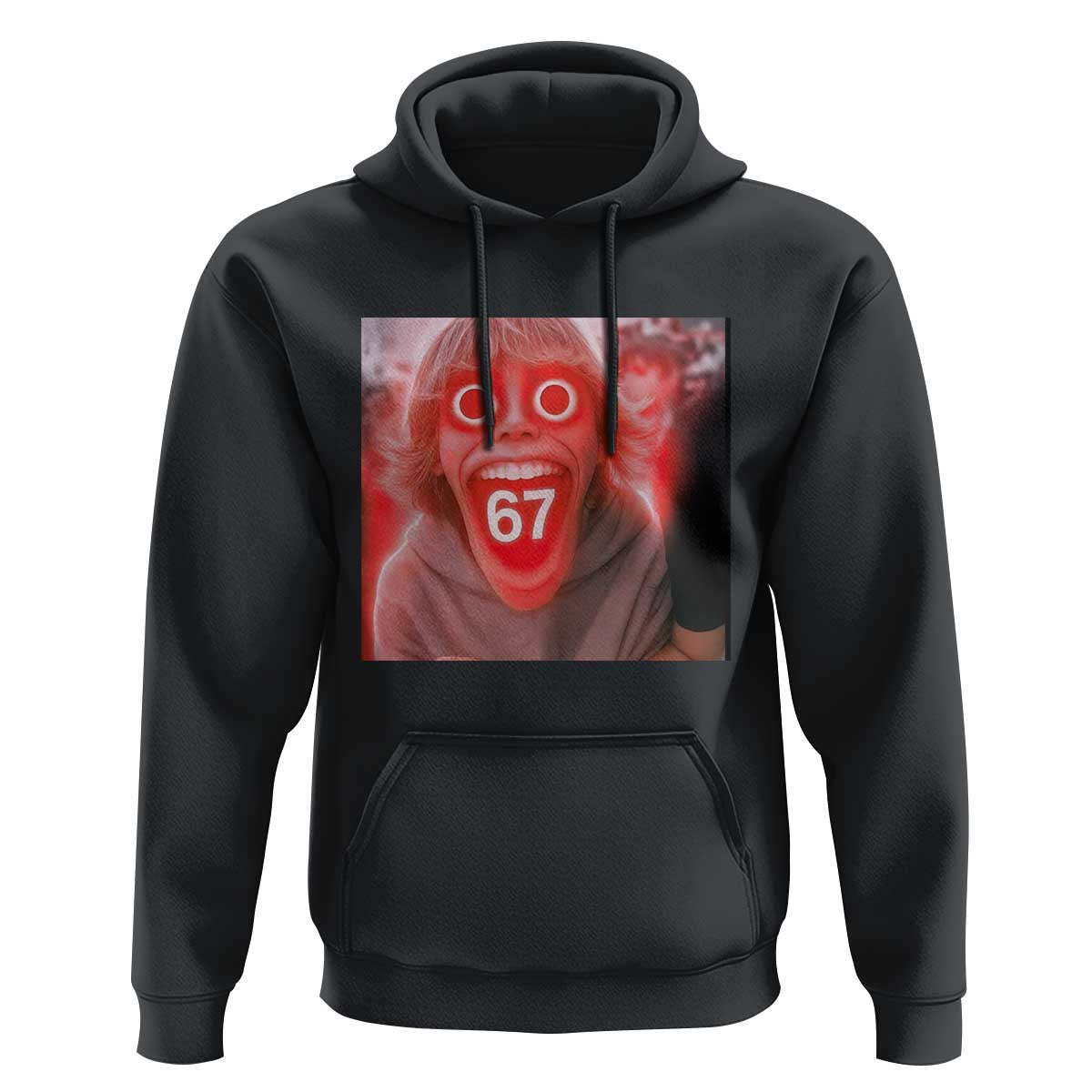 67 Mason Kid Glitchcore Graphic Hoodie Screaming Boy Six Seven Viral Meme Devil Edit - Wonder Print Shop