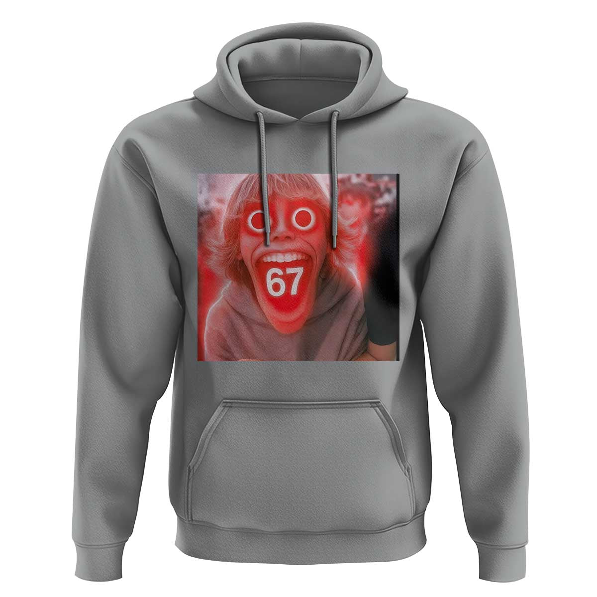 67 Mason Kid Glitchcore Graphic Hoodie Screaming Boy Six Seven Viral Meme Devil Edit - Wonder Print Shop