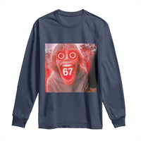 67 Mason Kid Glitchcore Graphic Long Sleeve Shirt Screaming Boy Six Seven Viral Meme Devil Edit - Wonder Print Shop