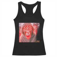 67 Mason Kid Glitchcore Graphic Racerback Tank Top Screaming Boy Six Seven Viral Meme Devil Edit - Wonder Print Shop
