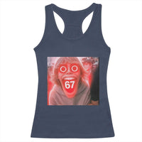 67 Mason Kid Glitchcore Graphic Racerback Tank Top Screaming Boy Six Seven Viral Meme Devil Edit - Wonder Print Shop