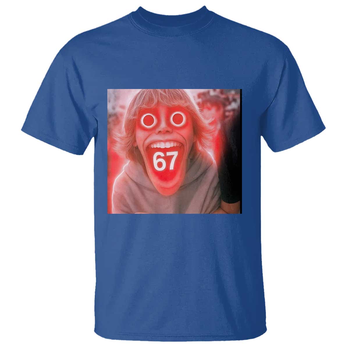 67 Mason Kid Glitchcore Graphic T Shirt Screaming Boy Six Seven Viral Meme Devil Edit - Wonder Print Shop