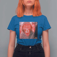 67 Mason Kid Glitchcore Graphic T Shirt For Women Screaming Boy Six Seven Viral Meme Devil Edit - Wonder Print Shop