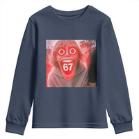 67 Mason Kid Glitchcore Graphic Youth Sweatshirt Screaming Boy Six Seven Viral Meme Devil Edit - Wonder Print Shop