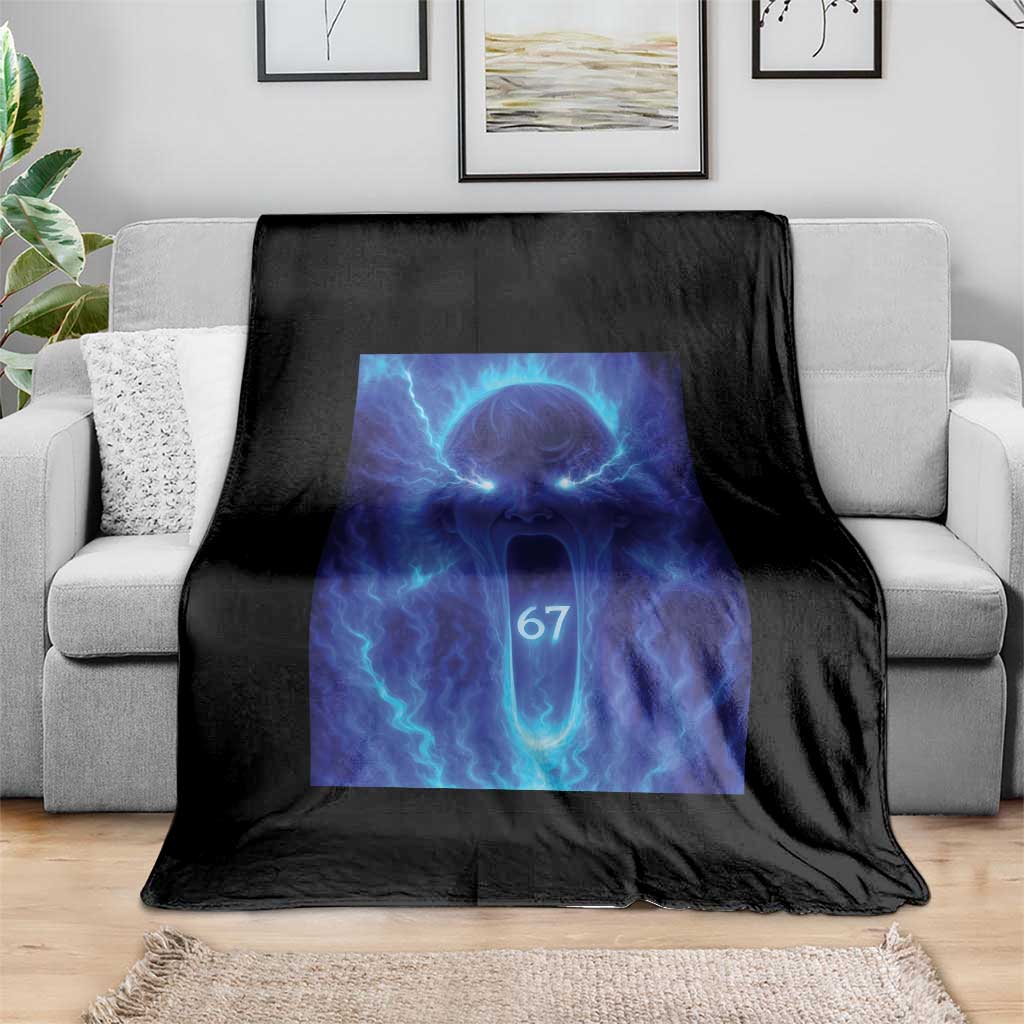Six Seven Energy Overload Graphic Throw Blanket 67 Mason Kid Analog Horror Meme - Wonder Print Shop