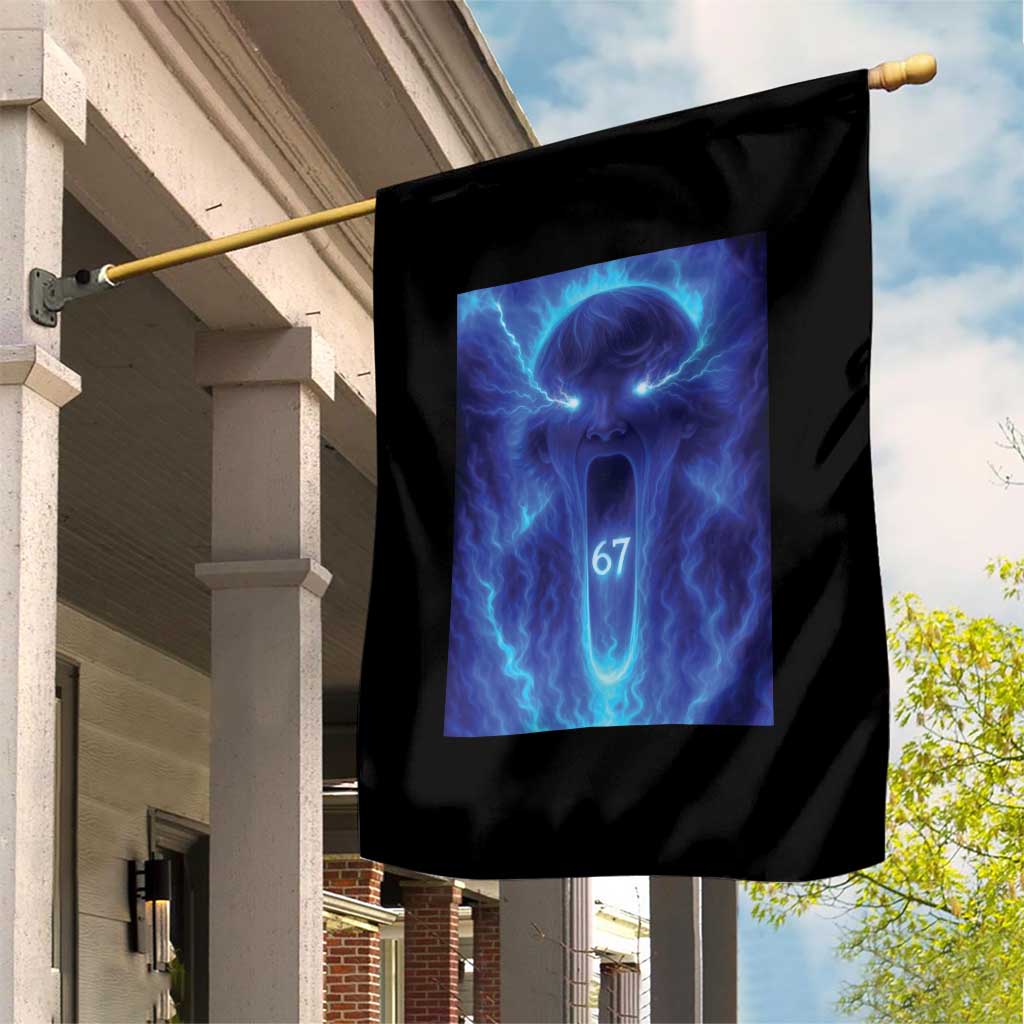 Six Seven Energy Overload Graphic Garden Flag 67 Mason Kid Analog Horror Meme - Wonder Print Shop