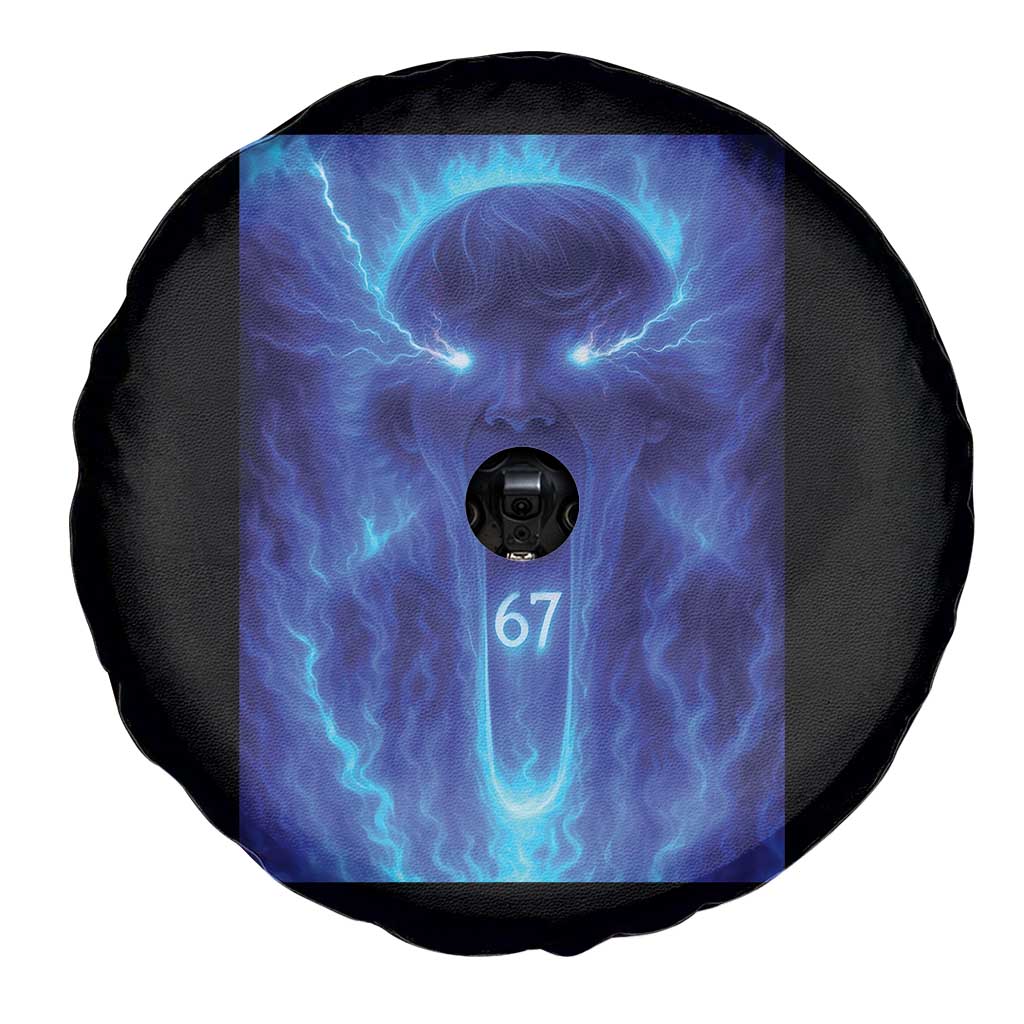 Six Seven Energy Overload Graphic Spare Tire Cover 67 Mason Kid Analog Horror Meme - Wonder Print Shop