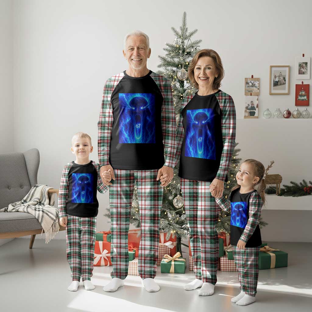 Six Seven Energy Overload Graphic Plaid Pajama Set 67 Mason Kid Analog Horror Meme - Wonder Print Shop