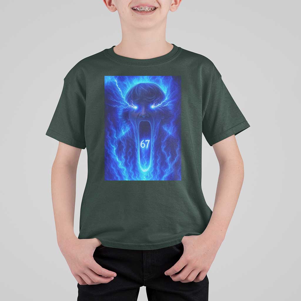 Six Seven Energy Overload Graphic T Shirt For Kid 67 Mason Kid Analog Horror Meme - Wonder Print Shop