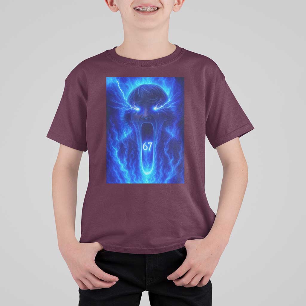 Six Seven Energy Overload Graphic T Shirt For Kid 67 Mason Kid Analog Horror Meme - Wonder Print Shop