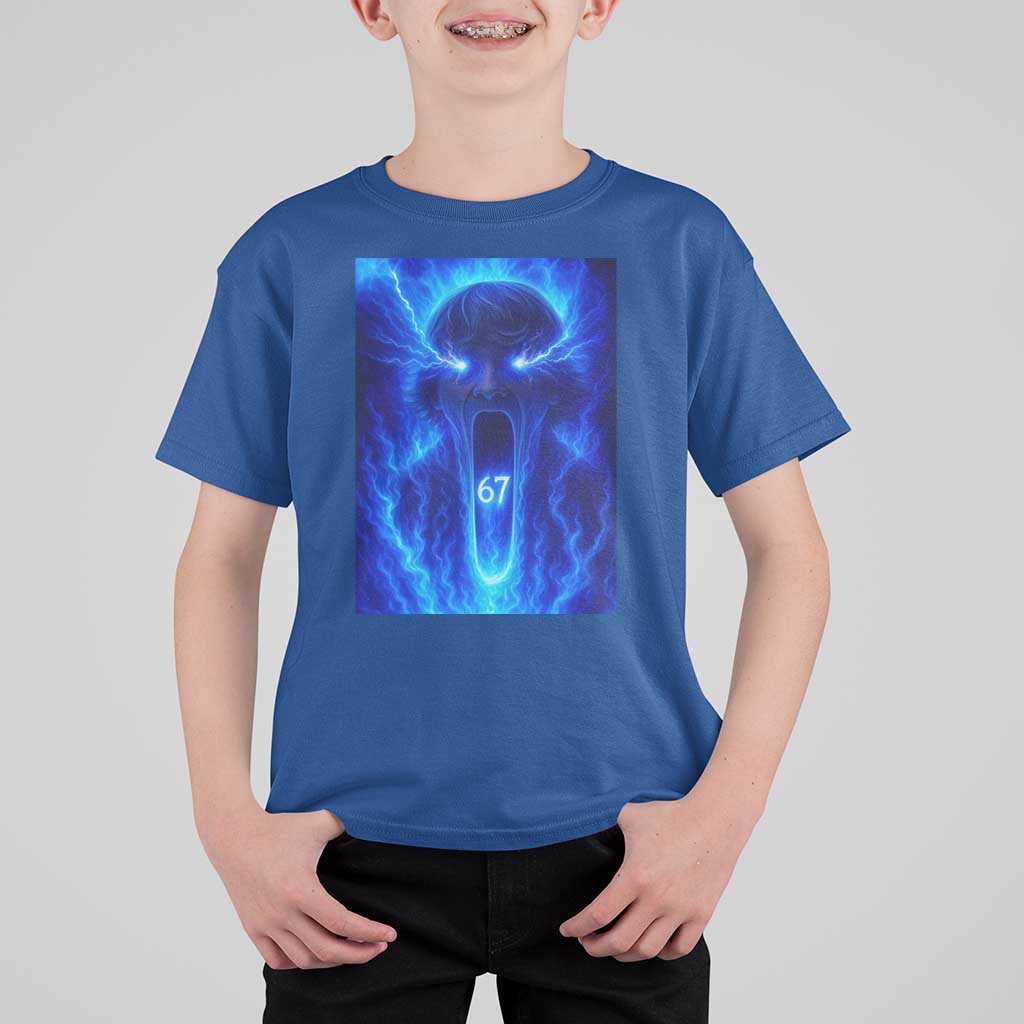 Six Seven Energy Overload Graphic T Shirt For Kid 67 Mason Kid Analog Horror Meme - Wonder Print Shop