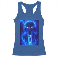 Six Seven Energy Overload Graphic Racerback Tank Top 67 Mason Kid Analog Horror Meme - Wonder Print Shop