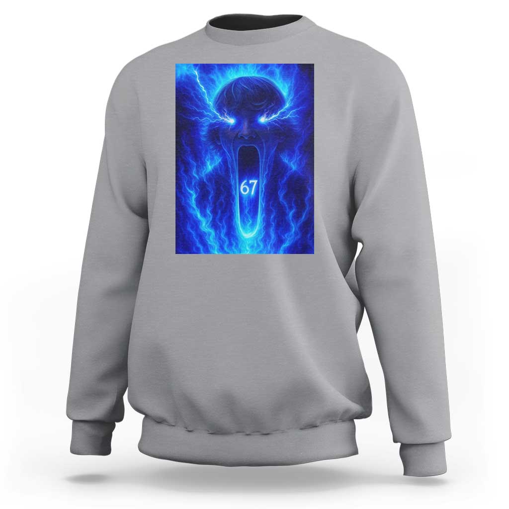 Six Seven Energy Overload Graphic Sweatshirt 67 Mason Kid Analog Horror Meme - Wonder Print Shop