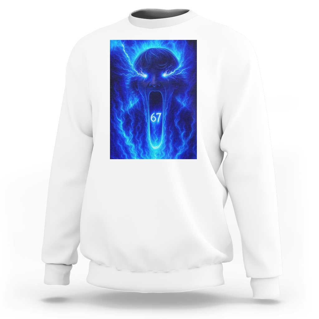 Six Seven Energy Overload Graphic Sweatshirt 67 Mason Kid Analog Horror Meme - Wonder Print Shop