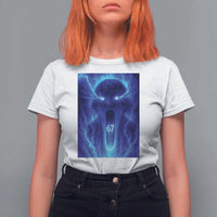 Six Seven Energy Overload Graphic T Shirt For Women 67 Mason Kid Analog Horror Meme - Wonder Print Shop