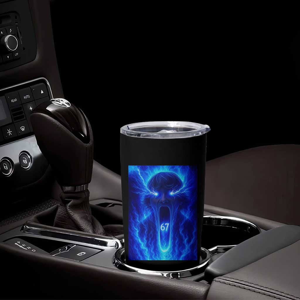 Six Seven Energy Overload Graphic Tumbler Cup 67 Mason Kid Analog Horror Meme - Wonder Print Shop