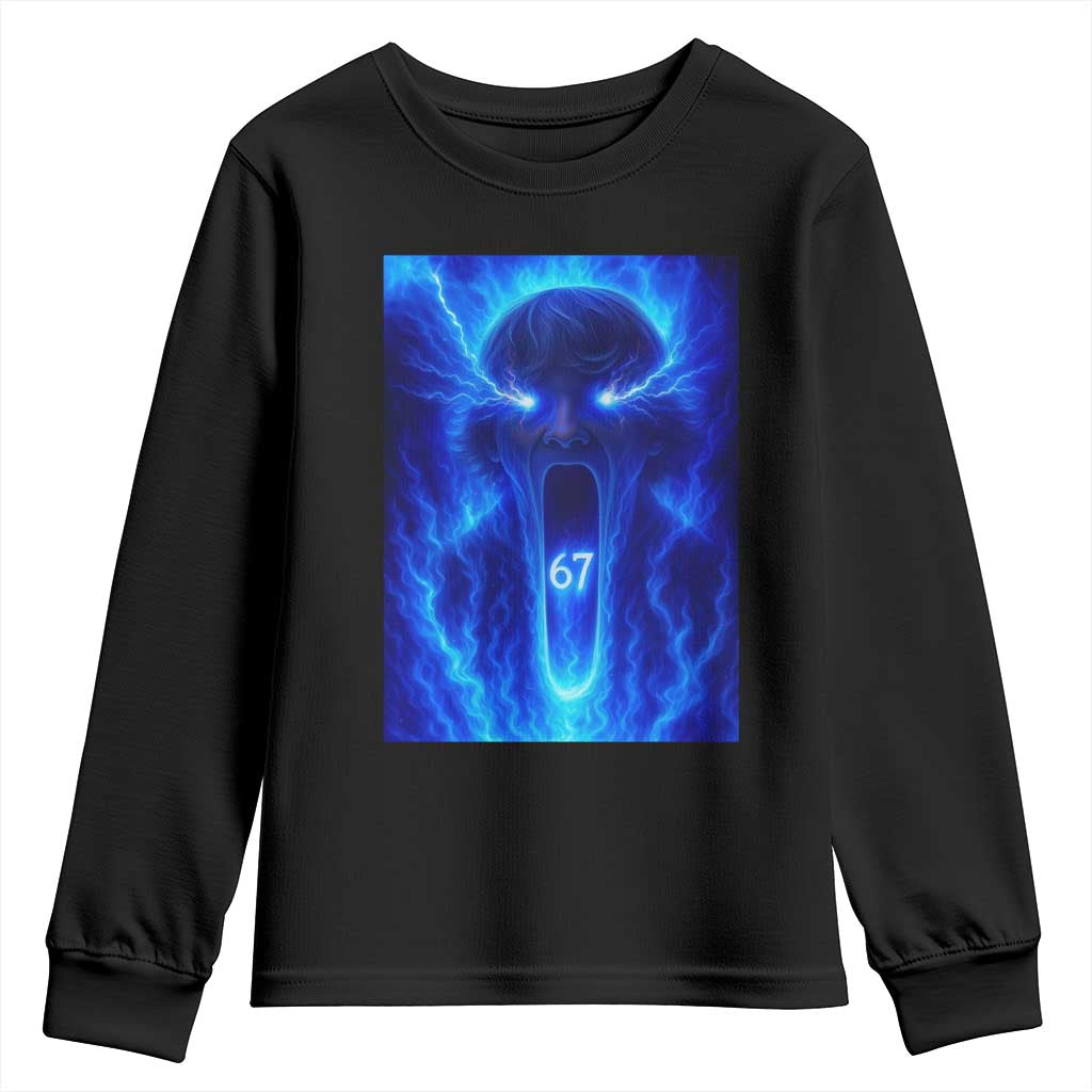 Six Seven Energy Overload Graphic Youth Sweatshirt 67 Mason Kid Analog Horror Meme - Wonder Print Shop