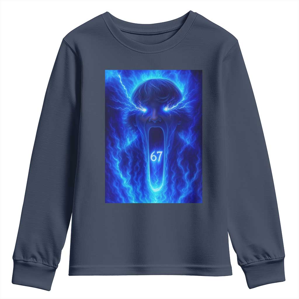 Six Seven Energy Overload Graphic Youth Sweatshirt 67 Mason Kid Analog Horror Meme - Wonder Print Shop