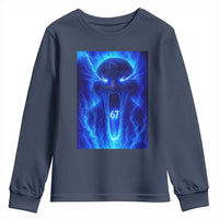 Six Seven Energy Overload Graphic Youth Sweatshirt 67 Mason Kid Analog Horror Meme - Wonder Print Shop