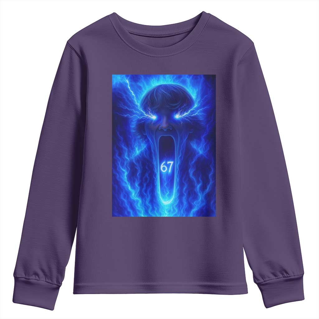 Six Seven Energy Overload Graphic Youth Sweatshirt 67 Mason Kid Analog Horror Meme - Wonder Print Shop
