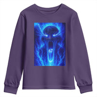 Six Seven Energy Overload Graphic Youth Sweatshirt 67 Mason Kid Analog Horror Meme - Wonder Print Shop