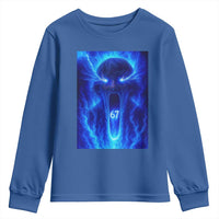 Six Seven Energy Overload Graphic Youth Sweatshirt 67 Mason Kid Analog Horror Meme - Wonder Print Shop