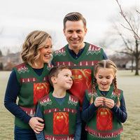 Mason 67 Devil Edit Graphic V-Neck Knit Sweater Vest Viral 6 7 Possession Six Seven Meme - Wonder Print Shop