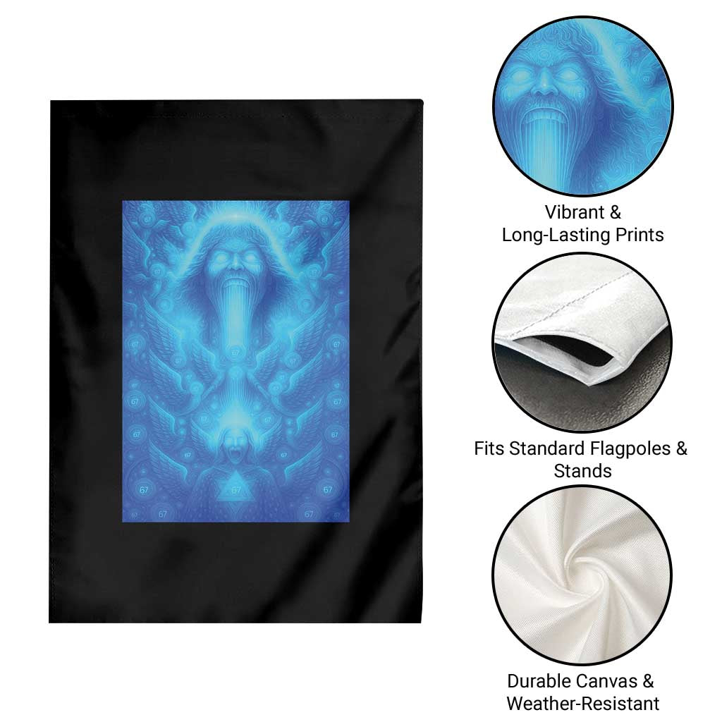 Divine 67 Meme Garden Flag Celestial Mason 6 7 Spiritual Six Seven Angelcore - Wonder Print Shop