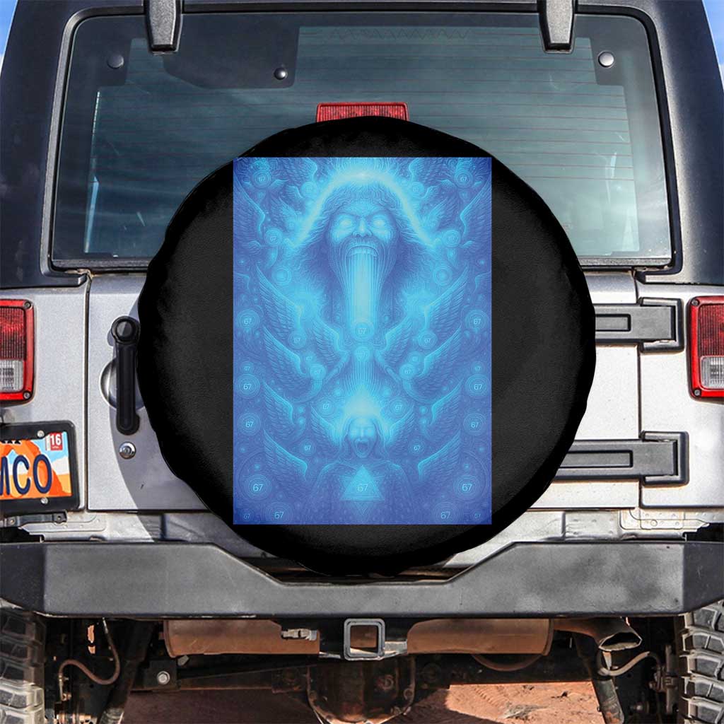 Divine 67 Meme Spare Tire Cover Celestial Mason 6 7 Spiritual Six Seven Angelcore - Wonder Print Shop