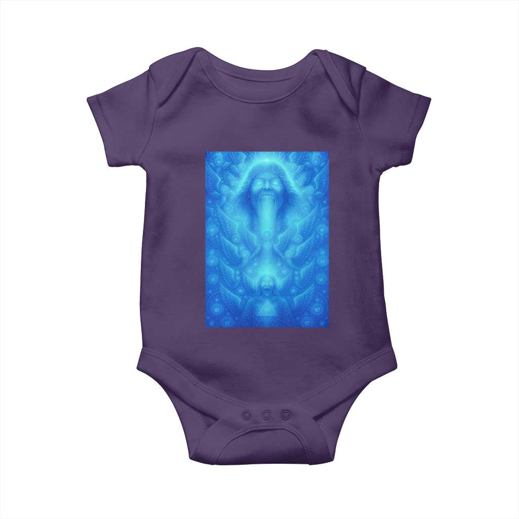 Divine 67 Meme Baby Onesie Celestial Mason 6 7 Spiritual Six Seven Angelcore - Wonder Print Shop