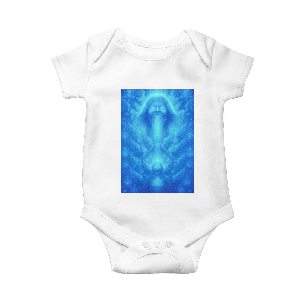 Divine 67 Meme Baby Onesie Celestial Mason 6 7 Spiritual Six Seven Angelcore - Wonder Print Shop