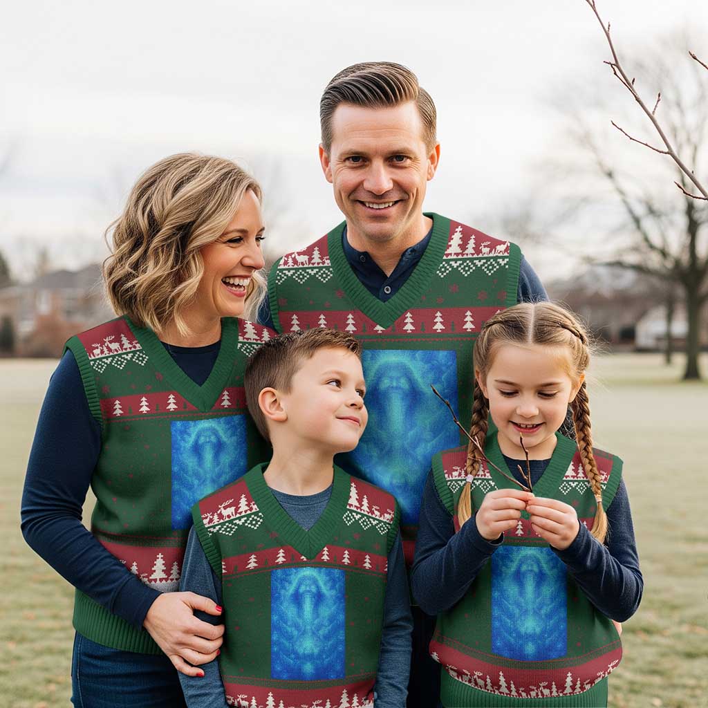 Divine 67 Meme V-Neck Knit Sweater Vest Celestial Mason 6 7 Spiritual Six Seven Angelcore - Wonder Print Shop