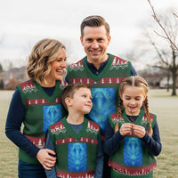 Divine 67 Meme V-Neck Knit Sweater Vest Celestial Mason 6 7 Spiritual Six Seven Angelcore - Wonder Print Shop